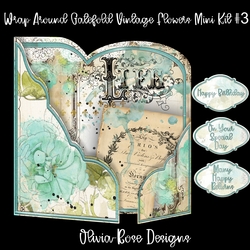 Wrap Around Gatefold Vintage Flowers Mini Kit #3