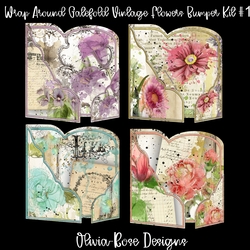 Wrap Around Gatefold Vintage Flowers Bumper Kit #1