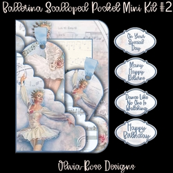 Ballerina Scalloped Pocket Card Mini Kit #2