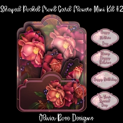 Shaped Pocket Front Card Flowers Mini Kit #2