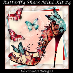 Butterfly Shoes Mini Kit #4 **INCLUDES A CARD FRONT WITH JUST THE SHOE**