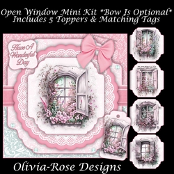 Open Window Mini Kit *Bow Is Optional* Includes 5 Toppers & Matching Tags