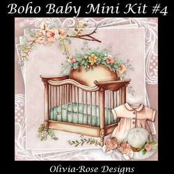 Boho Baby Mini Kit #4 **Includes card front with no flowers or clothes**