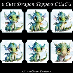 6 Cute Dragon Toppers