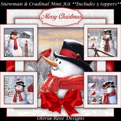 Snowman & Cardinal Mini Kit