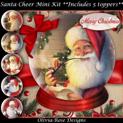 Santa Cheer Snow Globe Mini Kit 7X7