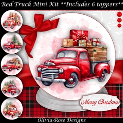 Red Truck Snow Globe Mini Kit 7X7