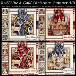Red/Blue & Gold Christmas Bumper Kit 7X7