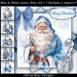 Blue & White Santa Mini Kit 7X7