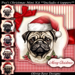 Pugs Christmas Mini Kit 7X7
