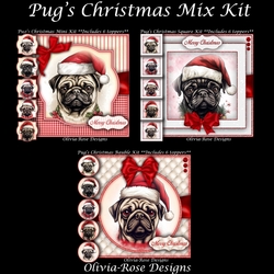 Pugs Christmas Mix Kit 7X7