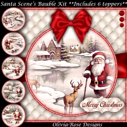 Santa Scenes Bauble Mini Kit    7X7