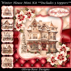 Winter Houses  Mini Kit   7X7