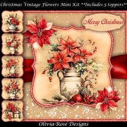 Vintage Christmas Flowers Mini Kit