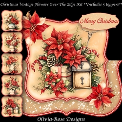 Vintage Christmas Flowers Over The Edge Mini Kit