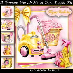 A Womans Work Is Never Done Topper Kit