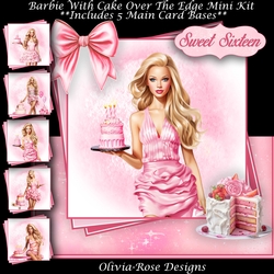 Barbie With Cake Over The Edge Kit