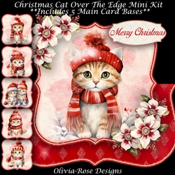 Christmas Cat Over The Edge Mini Kit    7X7