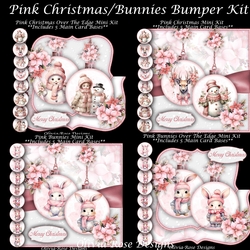 Pink Christmas/Bunnies Bumper Kit