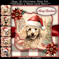 Dogs At Christmas Mini Kit   7X7