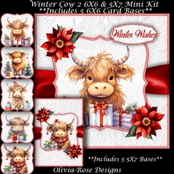 Winter Cows 2  Mini Kit    