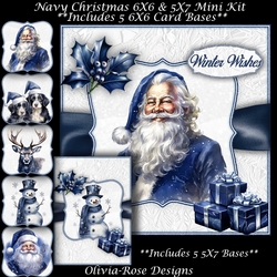 Navy Christmas Mini Kit  **;DECOUPAGE IS  OPTIONAL**