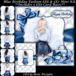 Blue Birthday Fashion Mini Kit  