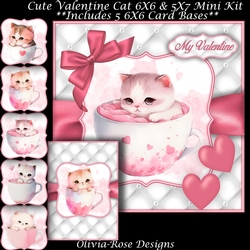 Cute Valentine Cat Mini Kit  
