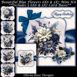 Beautiful Blue Flowers Mini Kit