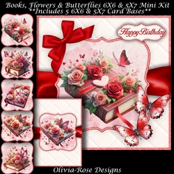 Books, Flowers & Butterflies Mini Kit   