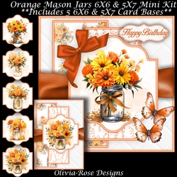 Orange Mason Jars Mini Kit