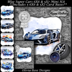 Blue Super Cars Mini Kit
