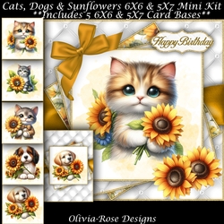Cats, Dogs & Sunflowers Mini Kit