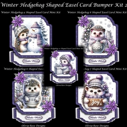 Winter Hedgehog Shaped Easel Card Bumper Kit 2