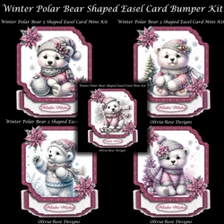 Winter Polar Bear Shaped Easel Card Bumper Kit