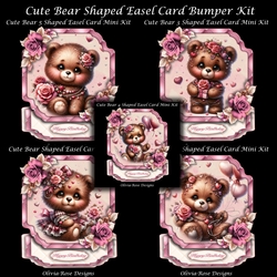 Cute Bear Shaped Easel Card Bumper Kit