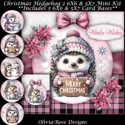 Christmas Hedgehog 2 Mini Kit