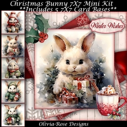 Christmas Bunny Mini Kit 7x7