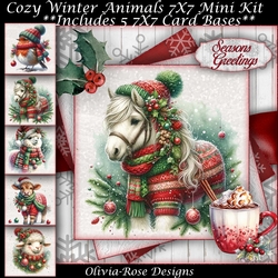 Cozy Winter Animals Mini Kit 7X7