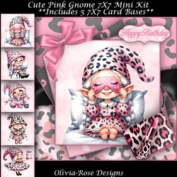 Pink Cute Gnome Mini Kit 7X7