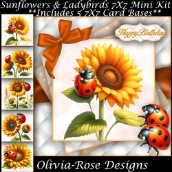 Sunflowers & Ladybirds Mini Kit 7X7