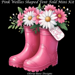 Pink Wellies Shaped Tent Fold Mini Kit