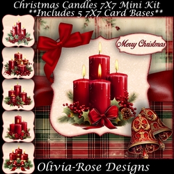 Christmas Candles Mini Kit 7X7