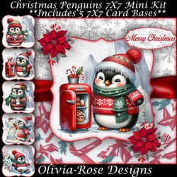 Christmas Penguins Mini Kit 7X7