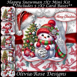 Happy Snowman Mini Kit 7X7