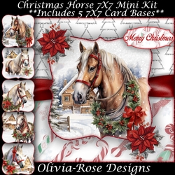 Christmas Horse Mini Kit 7X7
