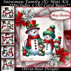 Snowman Family Mini Kit 7X7