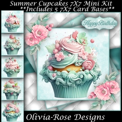 Summer Cupcakes MIni Kit 7X7