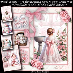 Pink Baptism/Christening MIni Kit