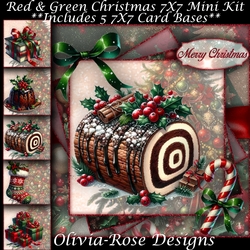 Red & Green Christmas Mini Kit 7x7